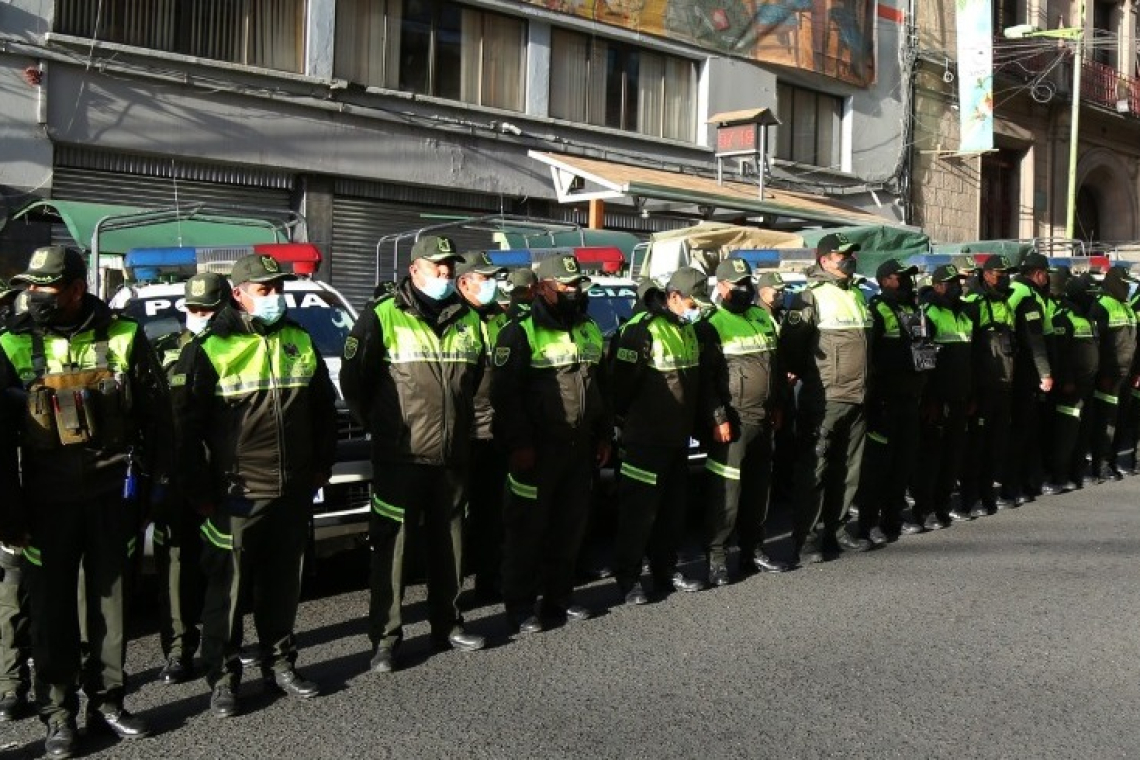 Policía activará plan de seguridad ante posible llegada de marcha evista a La Paz