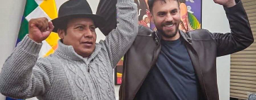 El ministro Eduardo del Castillo y el dirigente Milán Berna, binomio presidencial del MAS y del Pacto de Unidad