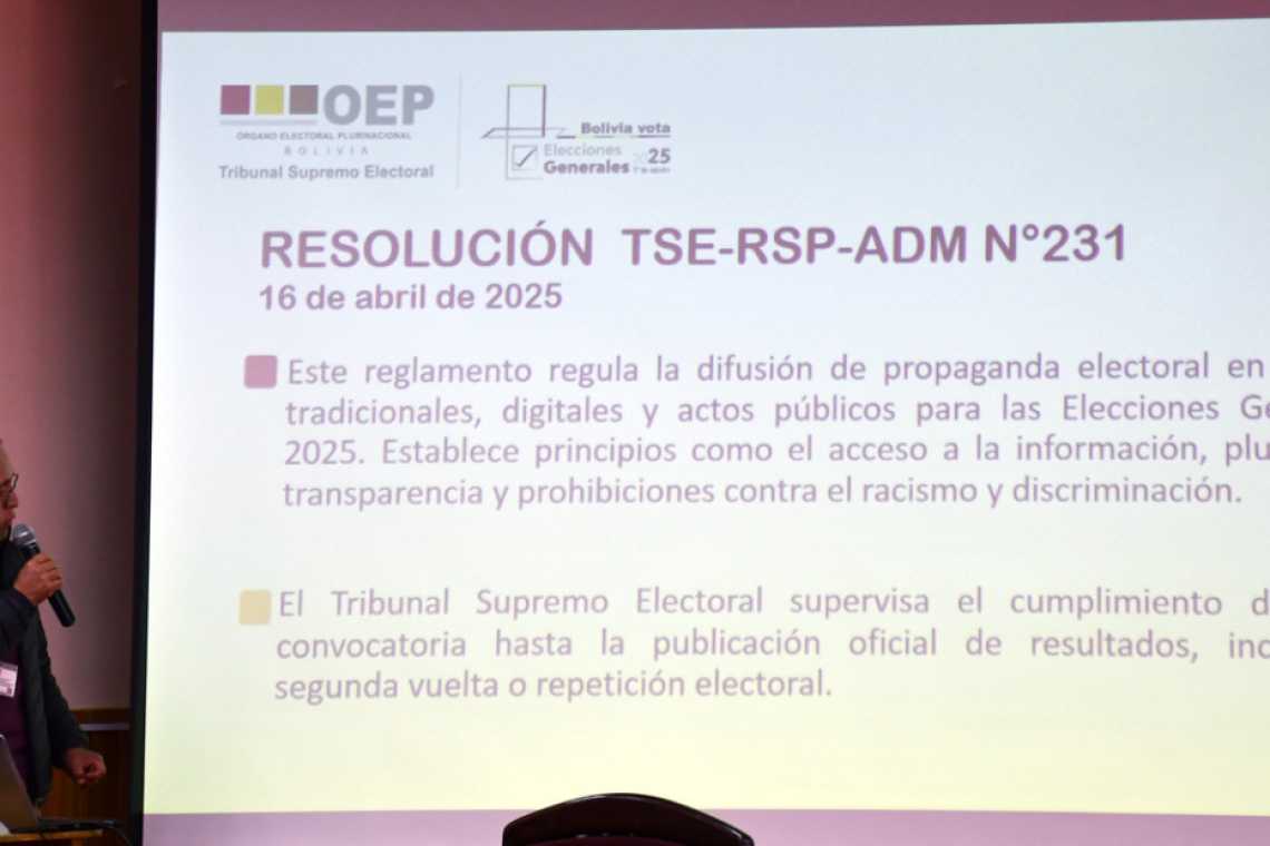 Reglamento limita tiempo de propaganda electoral y transmisión de proclamación de candidatos