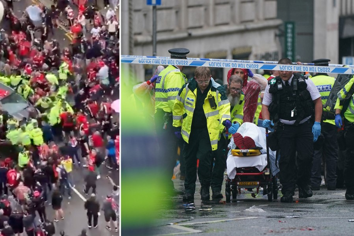 Un coche arrolla a una multitud de hinchas del Liverpool durante una celebración