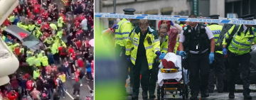 Un coche arrolla a una multitud de hinchas del Liverpool durante una celebración