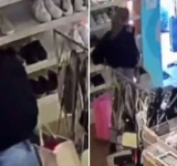 Filman a la pareja de un futbolista robando ropa en una tienda 