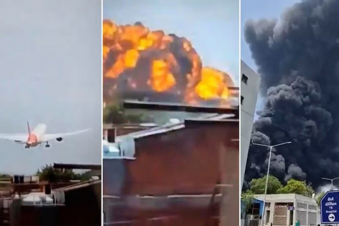 Un avión de Air India se estrelló tras despegar rumbo a Londres con 242 personas a bordo