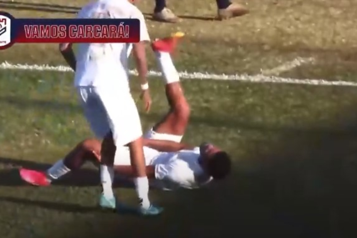 La impactante lesión de un futbolista que intentó celebrar como Cristiano Ronaldo en Brasil