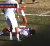 La impactante lesión de un futbolista que intentó celebrar como Cristiano Ronaldo en Brasil