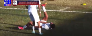 La impactante lesión de un futbolista que intentó celebrar como Cristiano Ronaldo en Brasil