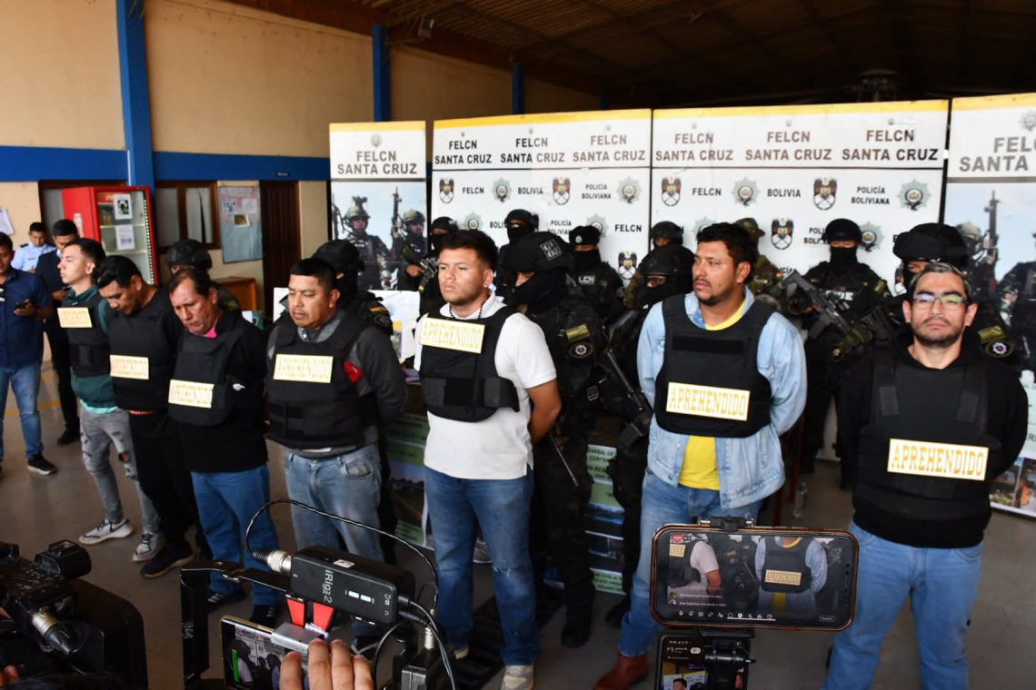 FELCN afecta al narcotráfico con $us 4,9 millones y aprehende a 9 implicados