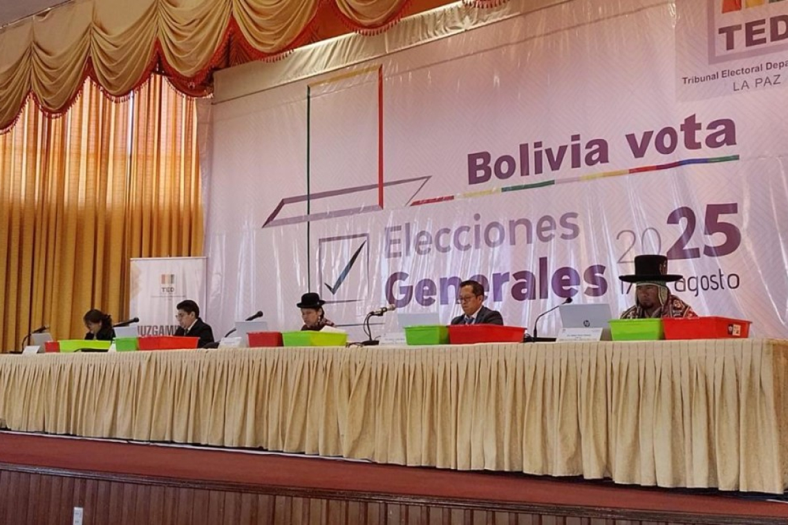 TED La Paz alcanza al 51% del cómputo de actas, se traza la meta de concluir este martes