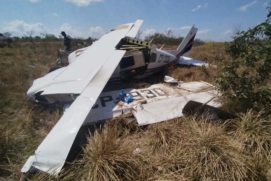 En provincia Iténez se siniestra una avioneta hay dos heridos graves