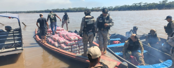 Navales incautan 300 paquetes de arroz valuado en Bs135.000 en frontera con Brasil