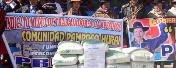 Gobierno beneficia a 64 municipios de La Paz con 1.900 Tn de ayuda humanitaria