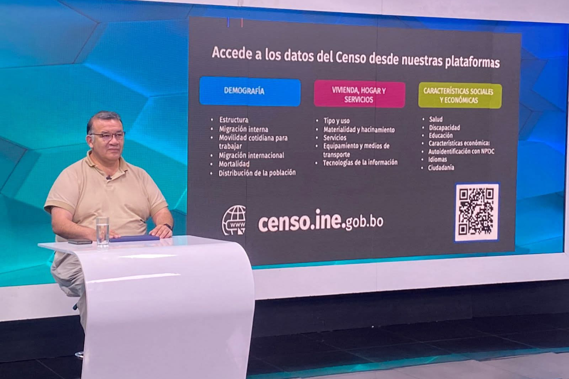 INE afirma que el Censo cubrió el 99,99% del territorio nacional y que más de un millón de bolivianos salieron de la pobreza