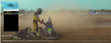 Un despiste durante una carrera de karting en Chaco terminó en una brutal pelea entre dos pilotos con golpes de puño y patadas