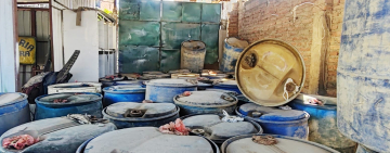 ANH incauta 40 turriles de Diésel acopiado ilícitamente en un taller 