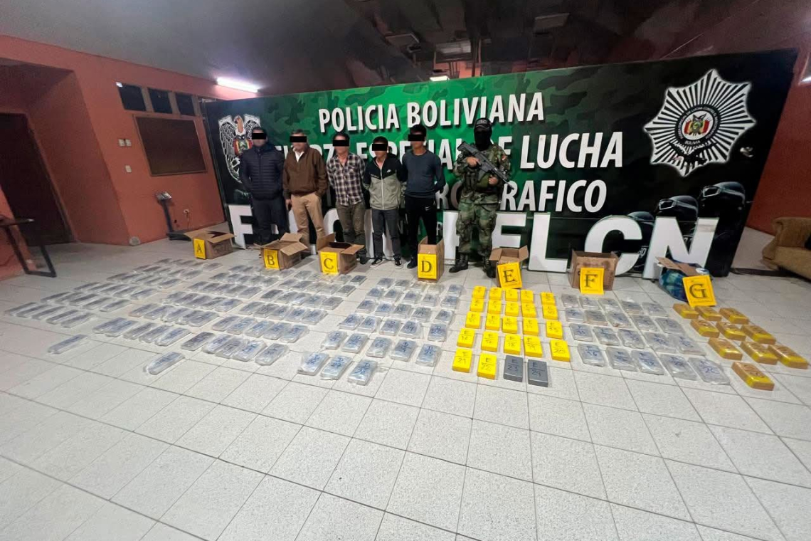 FELCN confisca 181 kilos de sustancias controladas en Santa Cruz