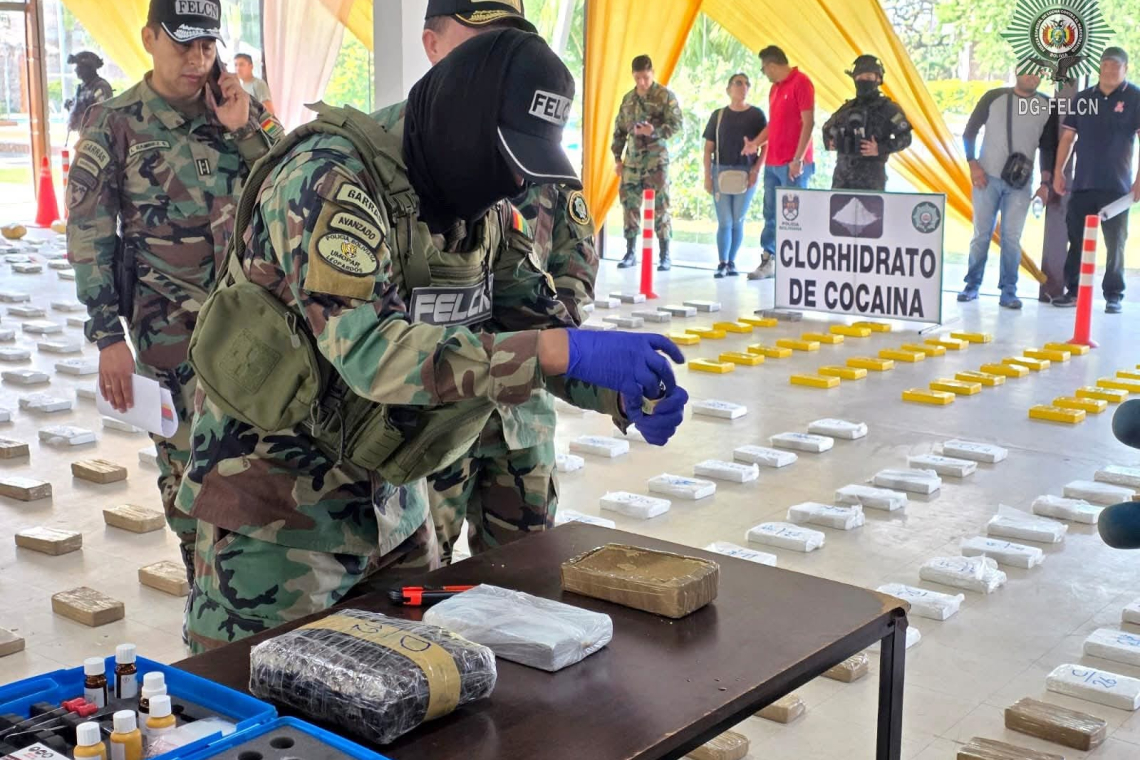 FELCN incauta 724 kilos de droga y se afecta al ilícito en $us 1.215.435