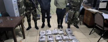 En Tarija secuestran 20,7 kilos de marihuana en posesión de dos personas