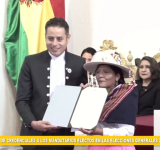 Lara recibe credencial de vicepresidente con el compromiso de levantar a Bolivia