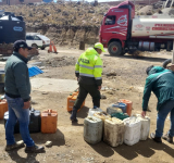 En el tramo Potosí-Tarija interceptan y decomisan 440 litros de diésel