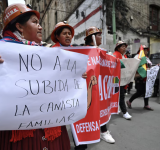 Cocaleros de Bolivia se unen a la Central Obrera en las protestas contra el Decreto 5503