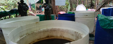 UMOPAR desmantela laboratorio de cristalización de cocaína en el Chapare