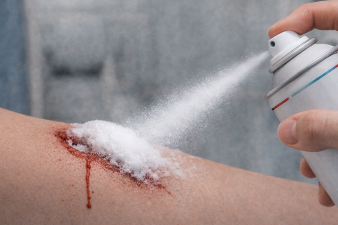 Desarrollan un aerosol que sella heridas potencialmente mortales en un segundo