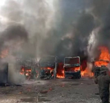 En inmediaciones de la terminal se registra incendio de gran magnitud