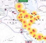 Mapa del Pentágono muestra las primeras 100 horas de ataques contra Irán