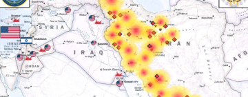 Mapa del Pentágono muestra las primeras 100 horas de ataques contra Irán