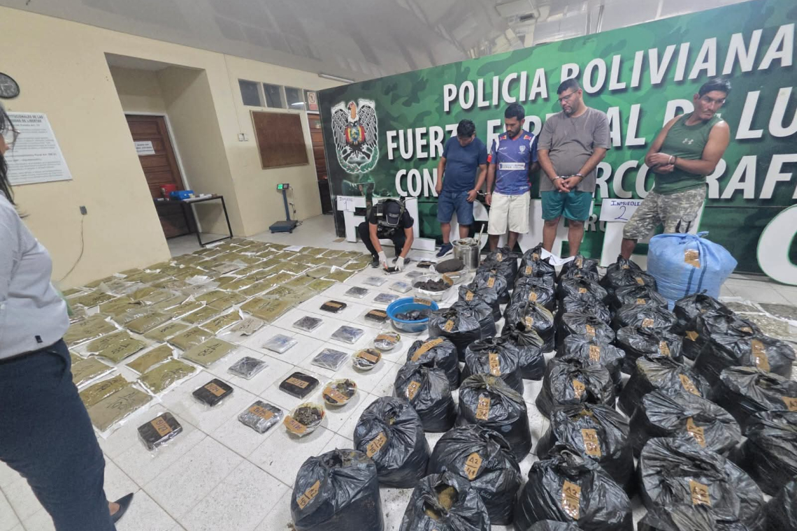 FELCN desbarata factorías de hachís y afecta al narcotráfico con $us1 millón