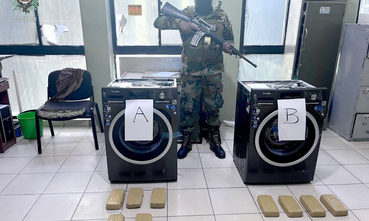 FELCN detecta cocaína oculta en lavadoras en terminal terrestre de Tarija