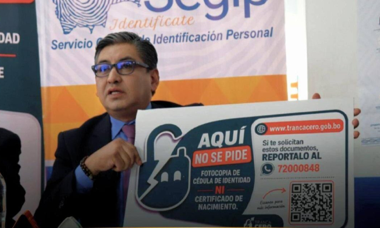 Gobierno nacional pone en vigencia programa Tranca Cero, ya no se deberá presentar carnet de identidad ni certificado de nacimiento