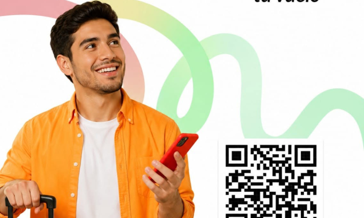 BoA recomienda verificar el estado del vuelo mediante un código QR o un enlace web