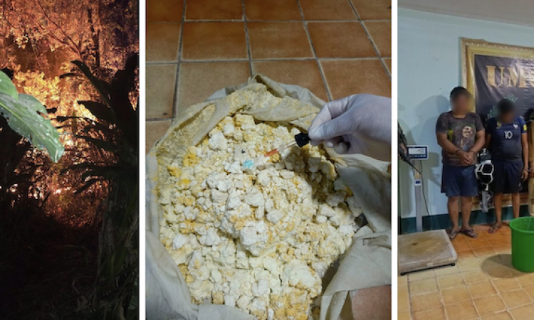 FELCN aprehende a cinco personas y destruye diez fábricas móviles de cocaína en Cochabamba