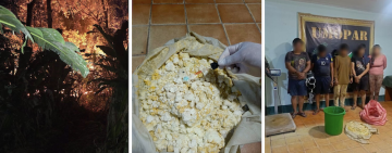 FELCN aprehende a cinco personas y destruye diez fábricas móviles de cocaína en Cochabamba