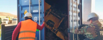 Fiscalía-FELCN-Aduana indaga hallazgo de 132 kl de cocaína en una excavadora con destino a Libia