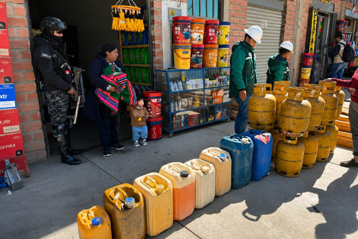 Policía interviene acopio de combustible adquirido en surtidores y repartidores de GLP