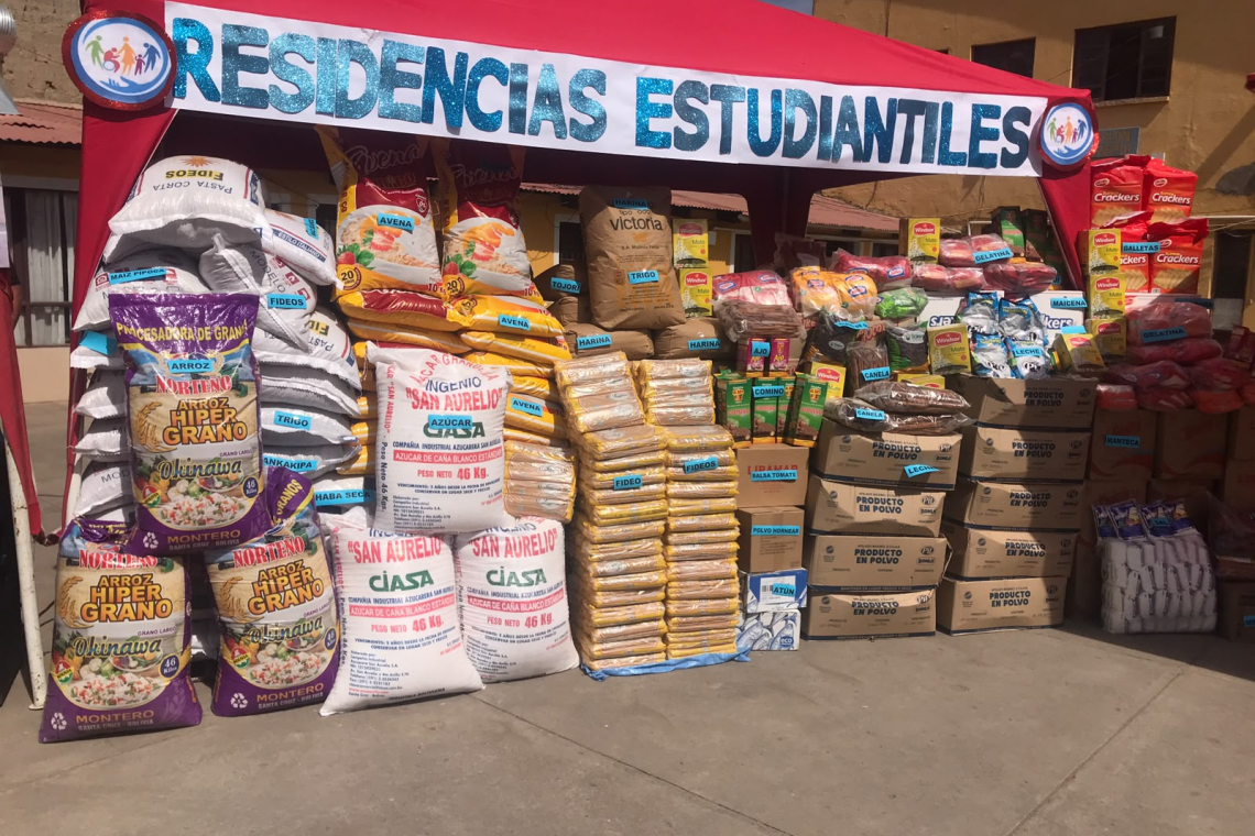 Gobernación de Cochabamba entrega más de 23 toneladas de alimentos para beneficiar a casi 3.900 niños, niñas, adolescentes y jóvenes