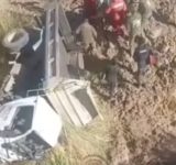 Accidente de tránsito entre volqueta y motocicleta deja dos heridos en Potosí
