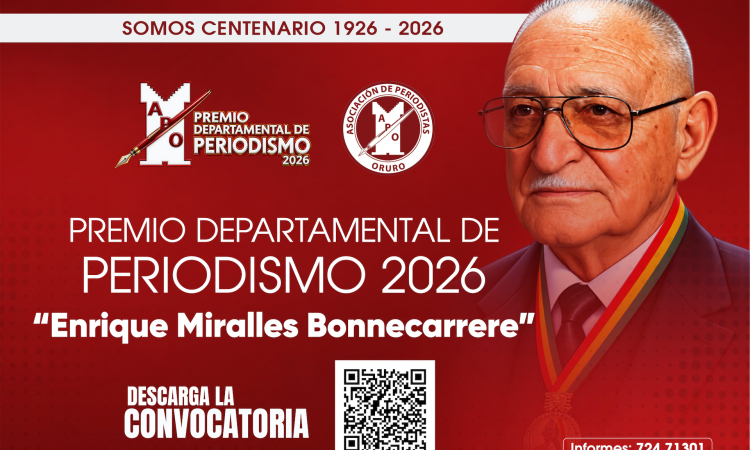 APO lanza el Premio Departamental de Periodismo 2026 “Enrique Miralles Bonnecarrere”