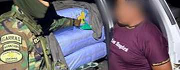 En persecución policial capturan a sujeto que transportaba 330 paquetes de marihuana